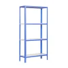 Sale PROREGAL Wohnregal Living Koala Metal mit 4 Fachböden HxBxT 160 x 100 x 30 cm Fachlast 150 kg Blau/Weiß