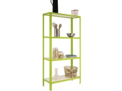 PROREGAL Wohnregal Living Koala Wood mit 4 Fachböden HxBxT 160 x 100 x 30 cm Fachlast 150 kg Grün/Weiß< Küchenregale