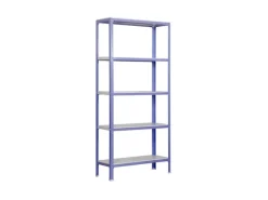 Sale PROREGAL Wohnregal Living Koala Metal mit 5 Fachböden HxBxT 180 x 80 x 40 cm Fachlast 150 kg Lila/Weiß