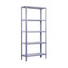 PROREGAL Küchenregale<Wohnregal Living Koala Metal mit 5 Fachböden HxBxT 180 x 80 x 30 cm Fachlast 150 kg Lila/Weiß