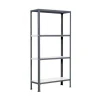 New PROREGAL Wohnregal Living Koala Metal mit 4 Fachböden HxBxT 160 x 100 x 30 cm Fachlast 150 kg Anthrazit/Weiß