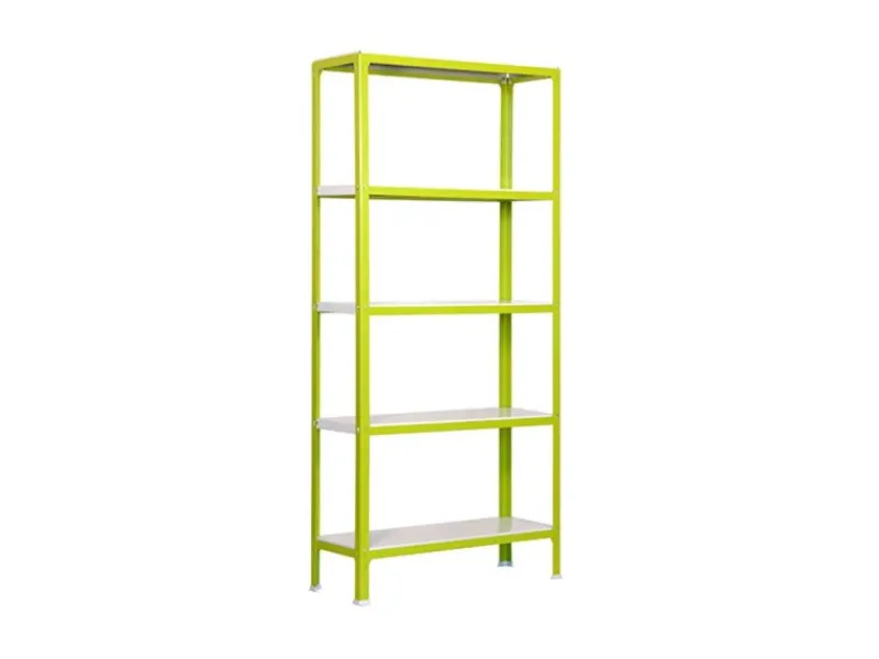 PROREGAL Küchenregale<Wohnregal Living Koala Metal mit 5 Fachböden HxBxT 180 x 80 x 30 cm Fachlast 150 kg Grün/Weiß