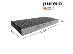 Unterbauhauben|Dunstabzugshauben-Filter<PURERO Aktivkohlefilter für Miele DKF 35-P Active Air Clean Filter