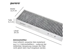 Sale PURERO Premium Aktivkohlefilter Ersatzfilter für Bora BASIC Dunstabzug - 6 Stück