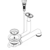 Pyramis Drehexcenter für 1 1/4-Becken Spülen 92 mm< Zubehör Für Spülen|Zubehör Für Küchenarmatur