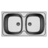 Hot Pyramis Einbauspüle Doppelbecken E 78 2B 78 cm x 43,5 cm Edelstahl