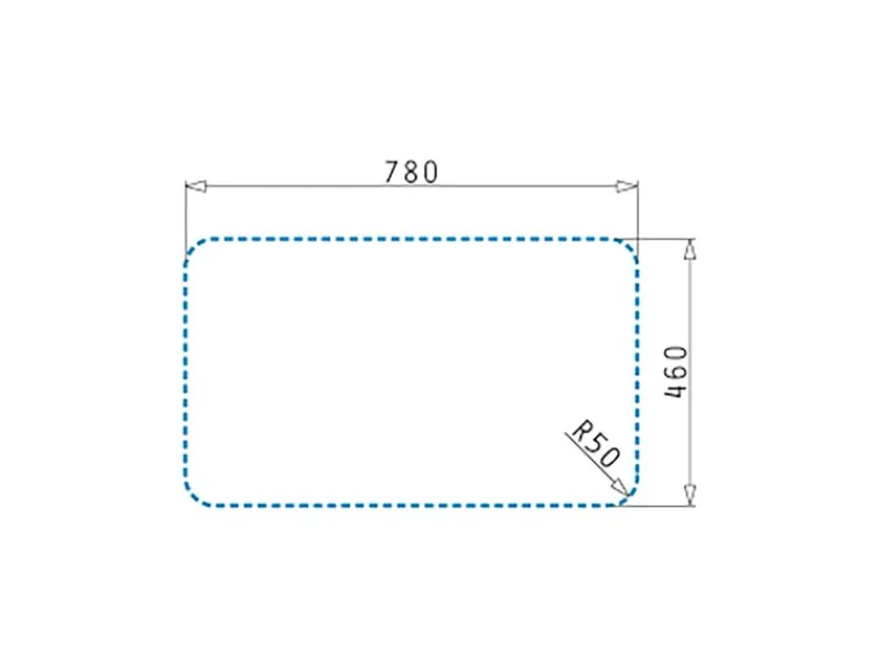 Outlet Pyramis Einbauspüle Space Mini 1B 1D 80 cm x 48 cm Edelstahl