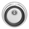 Outlet Pyramis Rundbecken Kiba mit Hahnbank Ø 48,5 cm Edelstahl