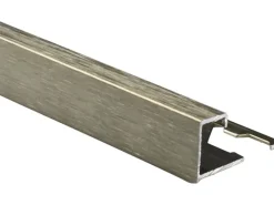 Arcansas Küchenrückwände<Quadrat-Abschlussprofil Alu eloxiert Titanfarben gebürstet 12,5 mm x 2,5 m