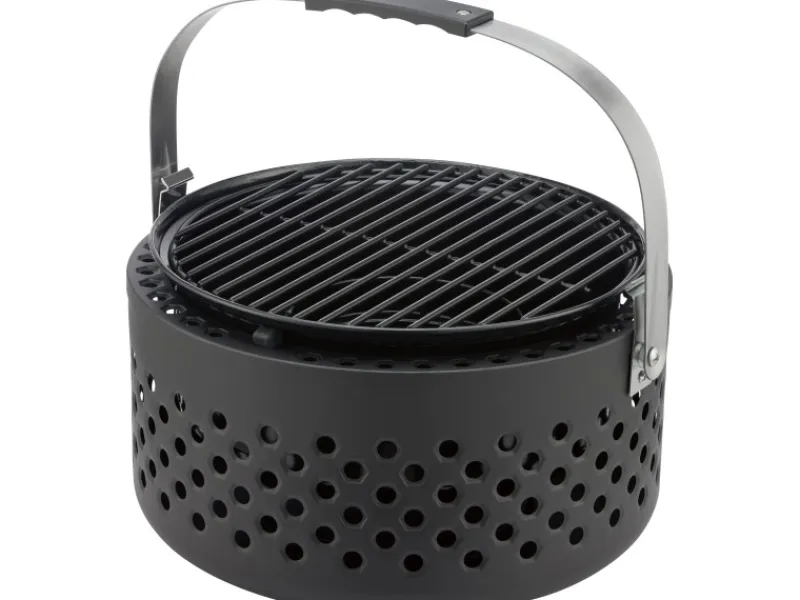 Raucharmer Holzkohlegrill Ø 37,3 x 37 cm inkl. Bambus-Schneidebrett< Schneidebretter