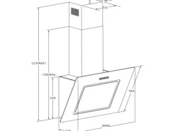 Respekta Dunstabzugshaube CH22010SBZ Glas 60 cm EEK: B< Kopffreihauben