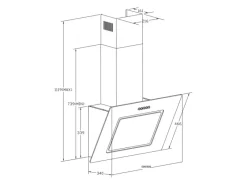 Respekta Dunstabzugshaube CH22010WBZ Glas 60 cm EEK: B< Kopffreihauben
