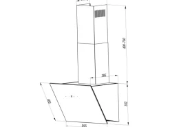 Respekta Kopffreihauben<Dunstabzugshaube CH24060SAM Glasfront 60 cm EEK: A