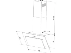 Respekta Kopffreihauben|Einbauküchen<Dunstabzugshaube CH 33060 SB 60 cm EEK: B