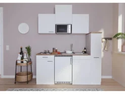 Respekta Winkelküchen|Single-Küchen<Economy Küchenzeile KB180WWMI 180 cm Weiß