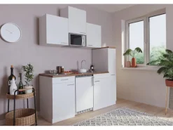 Respekta Winkelküchen|Single-Küchen<Economy Küchenzeile KB180WWMI 180 cm Weiß