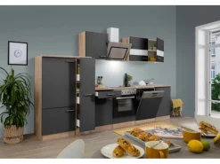 New Respekta Economy Küchenzeile KB310ESGSC 310 cm -Eiche Sägerau Grau