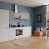Respekta Economy Küchenzeile KB270WWBSCGKE178 270 cm Weiß-Beton Optik< Herde|Kühlschränke