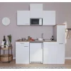 Respekta Single-Küchen|Kühlschränke<Economy Küchenzeile KB180WWMIC 180 cm Weiß