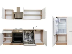 Respekta Herde|Kühlschränke<Economy Küchenzeile KB310ESWS 310 cm -Eiche Sägerau