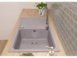 Sale Respekta Einbauspüle Massivgranit Austin 100 cm x 50 cm Grau