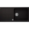 Outlet Respekta Einbauspüle Massivgranit Austin 100 cm x 50 cm Schwarz