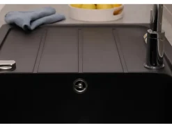 Outlet Respekta Einbauspüle Massivgranit Austin 100 cm x 50 cm Schwarz