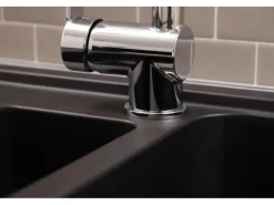 Respekta Einbauspüle Massivgranit Austin 100 cm x 50 cm mit Zusatzbecken Schwarz< Granitspülen