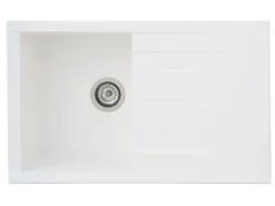 Best Respekta Einbauspüle Mineralite Houston 80 cm x 50 cm Weiß