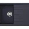 Respekta Einbauspüle Mineralite Houston 80 cm x 50 cm Schwarz< Granitspülen