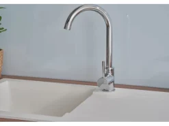 Respekta Einbauspüle Mineralite Denver 78 cm x 44 cm Weiß< Granitspülen|Einbauküchen