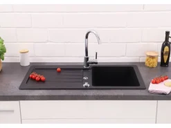 Discount Respekta Granitspüle Atlanta 86 cm x 43,5 cm Schwarz
