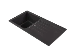 Discount Respekta Granitspüle Atlanta 86 cm x 43,5 cm Schwarz