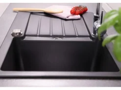 Discount Respekta Granitspüle Atlanta 86 cm x 43,5 cm Schwarz