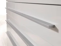 New Respekta Inselküche Gabriel 290 cm Grau Hochglanz
