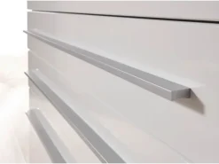 Respekta Kühlschränke|Einbauküchen<Küchenblock Gabriel LBBERP290HWWC ohne E-Geräte 290 cm Weiß Hochglanz