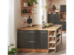 Respekta Kücheninsel Hilde 150 cm ohne E-Geräte Grau< Kücheninseln