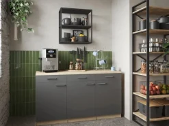 New Respekta Küchenmöbel-Set 13 Merle 150 cm Grau