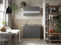 Online Respekta Küchenmöbel-Set 3 Merle 100 cm Grau