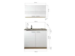 Respekta Küchenmöbel-Set 5 Merle 100 cm< Pantryküchen|Miniküchen