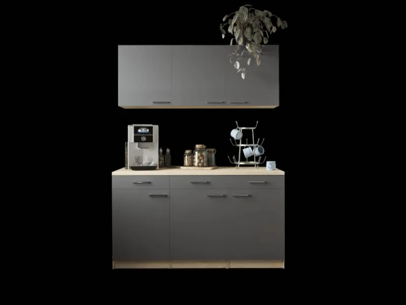 Hot Respekta Küchenmöbel-Set 12 Merle 150 cm Grau