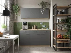 Hot Respekta Küchenmöbel-Set 12 Merle 150 cm Grau