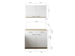 Respekta Küchenmöbel-Set 10 Merle 100 cm Schwarz