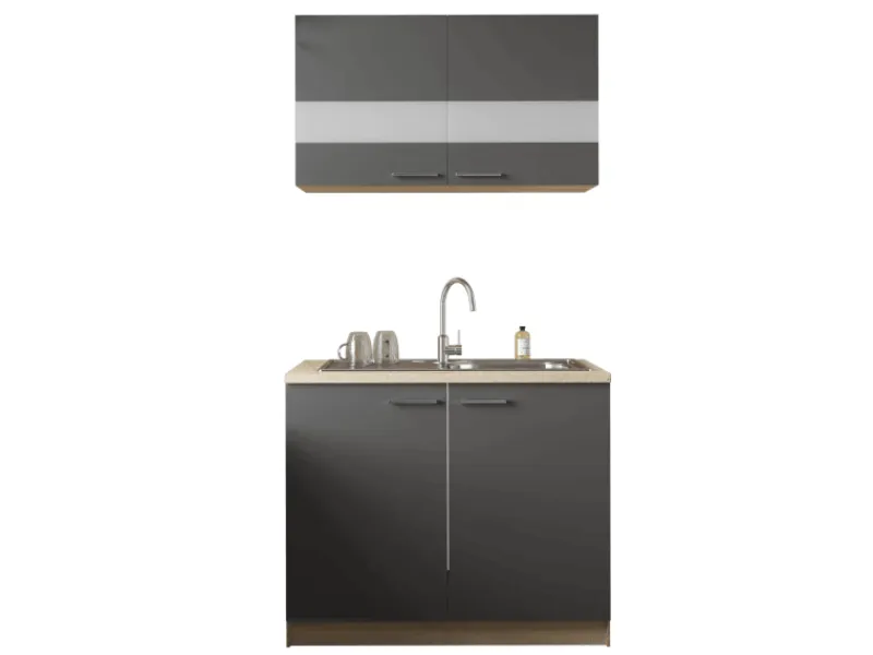 New Respekta Küchenmöbel-Set 1 Merle 100 cm Grau