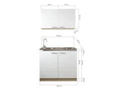 Respekta Küchenmöbel-Set 4 Merle 100 cm< Miniküchen|Kochfelder