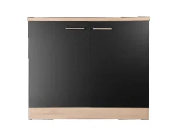 Clearance Respekta Küchen-Spülenunterschrank Merle 100 cm Schwarz