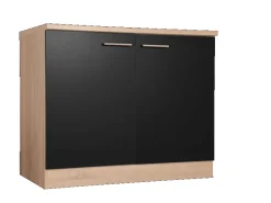 Clearance Respekta Küchen-Spülenunterschrank Merle 100 cm Schwarz