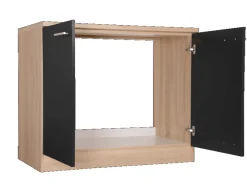 Clearance Respekta Küchen-Spülenunterschrank Merle 100 cm Schwarz