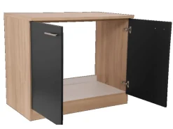 Clearance Respekta Küchen-Spülenunterschrank Merle 100 cm Schwarz