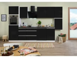 Respekta Premium Respekta Küchenzeile GLRP330HWS Grifflos 330 cm -Weiß< Kochfelder|Kühlschränke
